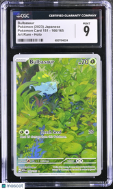 2023 Pokemon Bulbasaur #166/165 Japanese Art Rare CGC 9